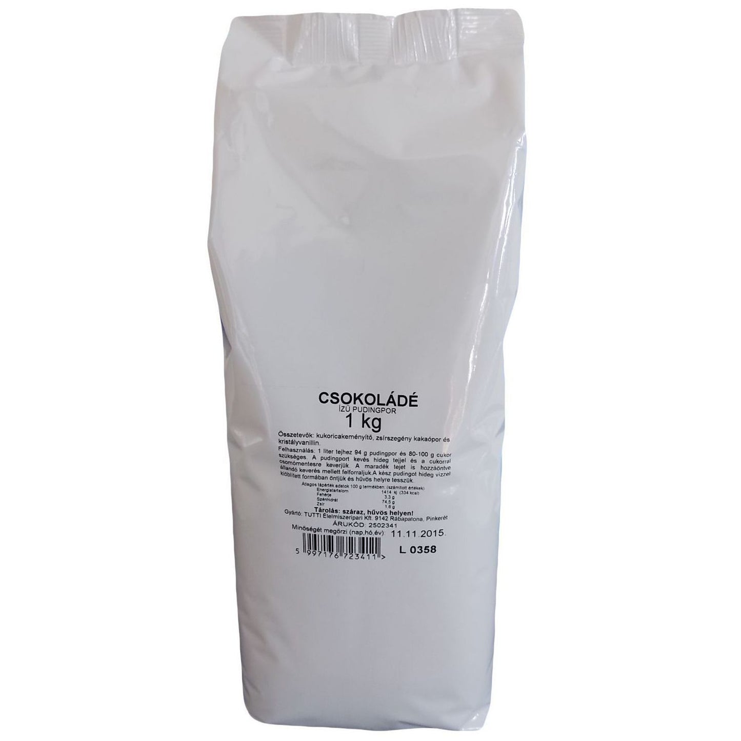 Tutti csokoládéízű pudingpor 1kg