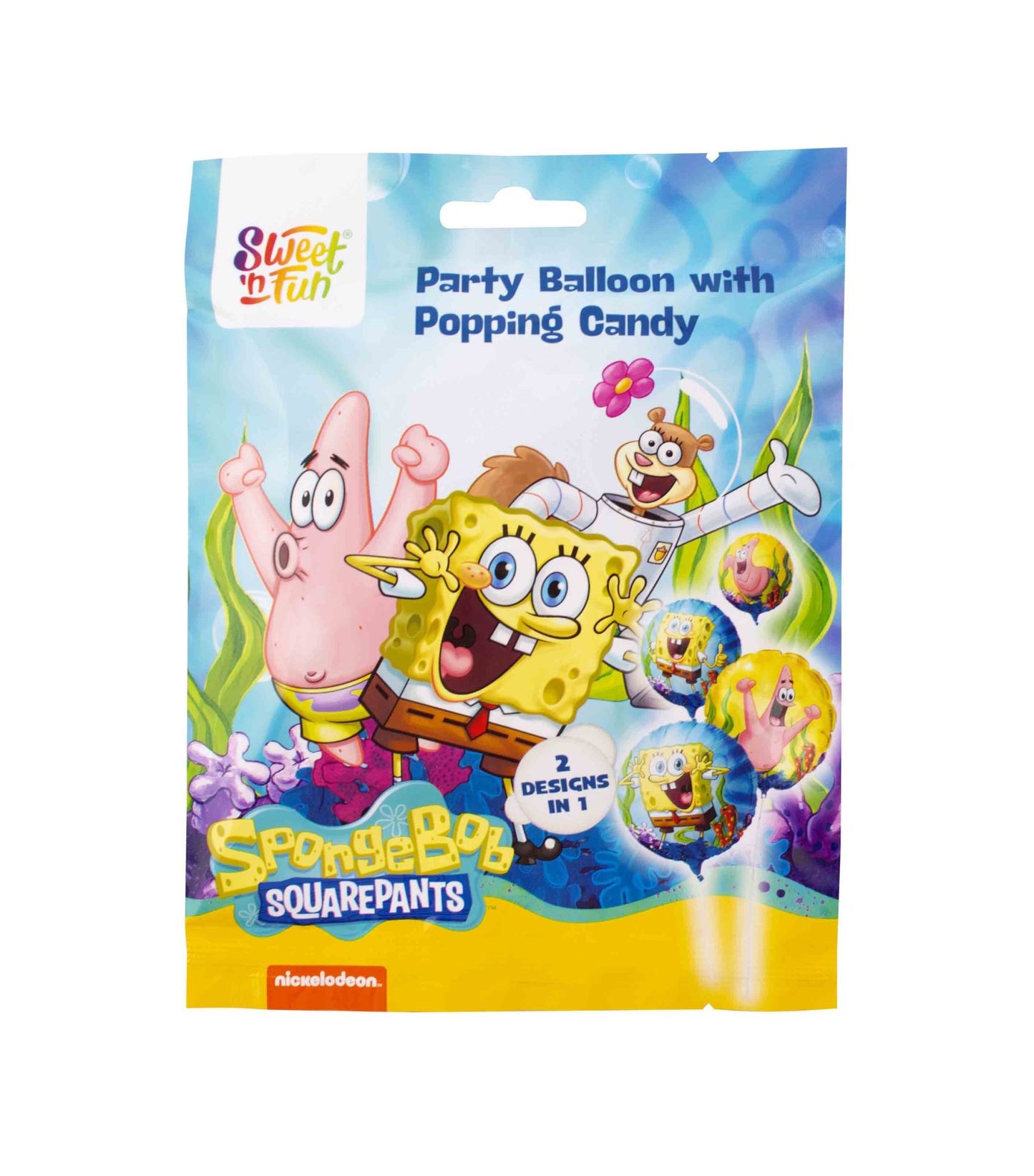 SPONGE BOB PARTY BALLOON WITH POPPING CANDY/24DB