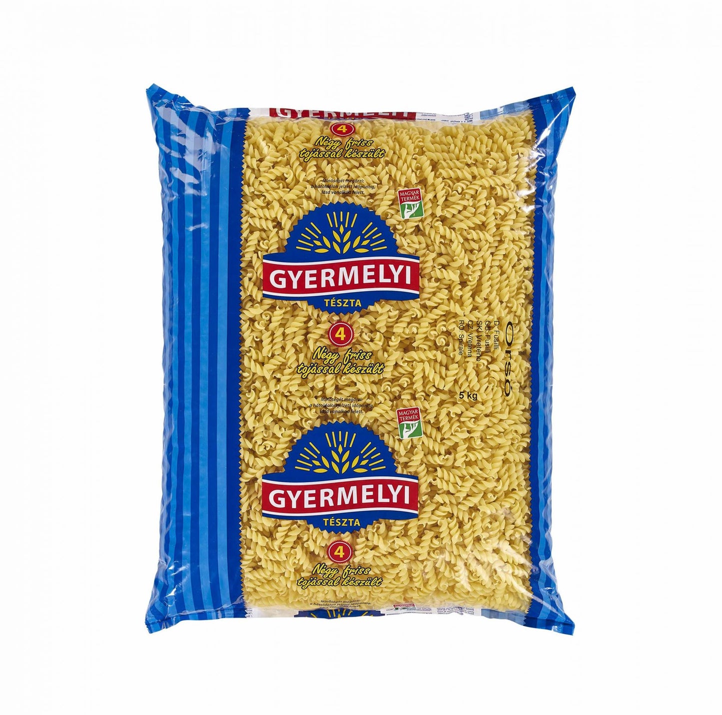 Gyermelyi 4 tojásos fusilli 5kg