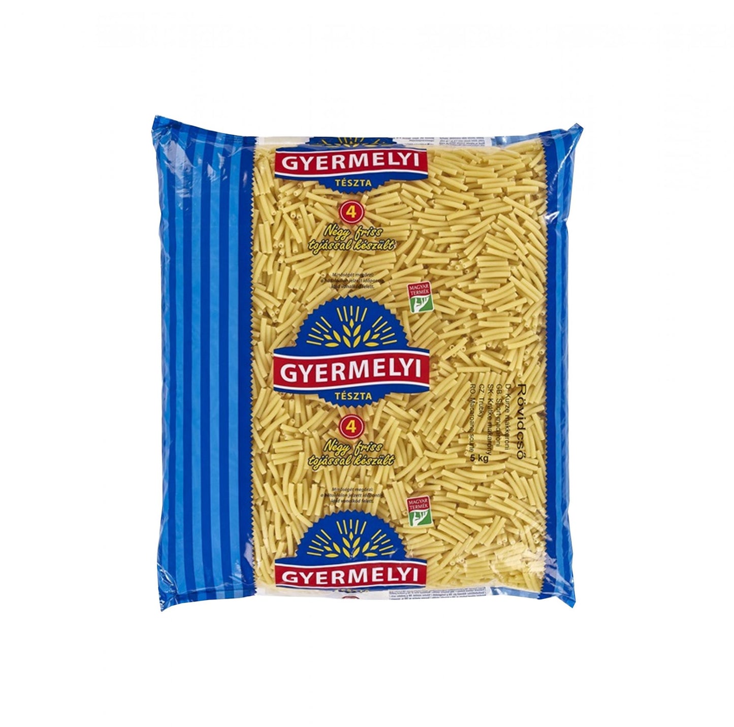 Gyermelyi 4 tojásos tészta rövidcső 5kg