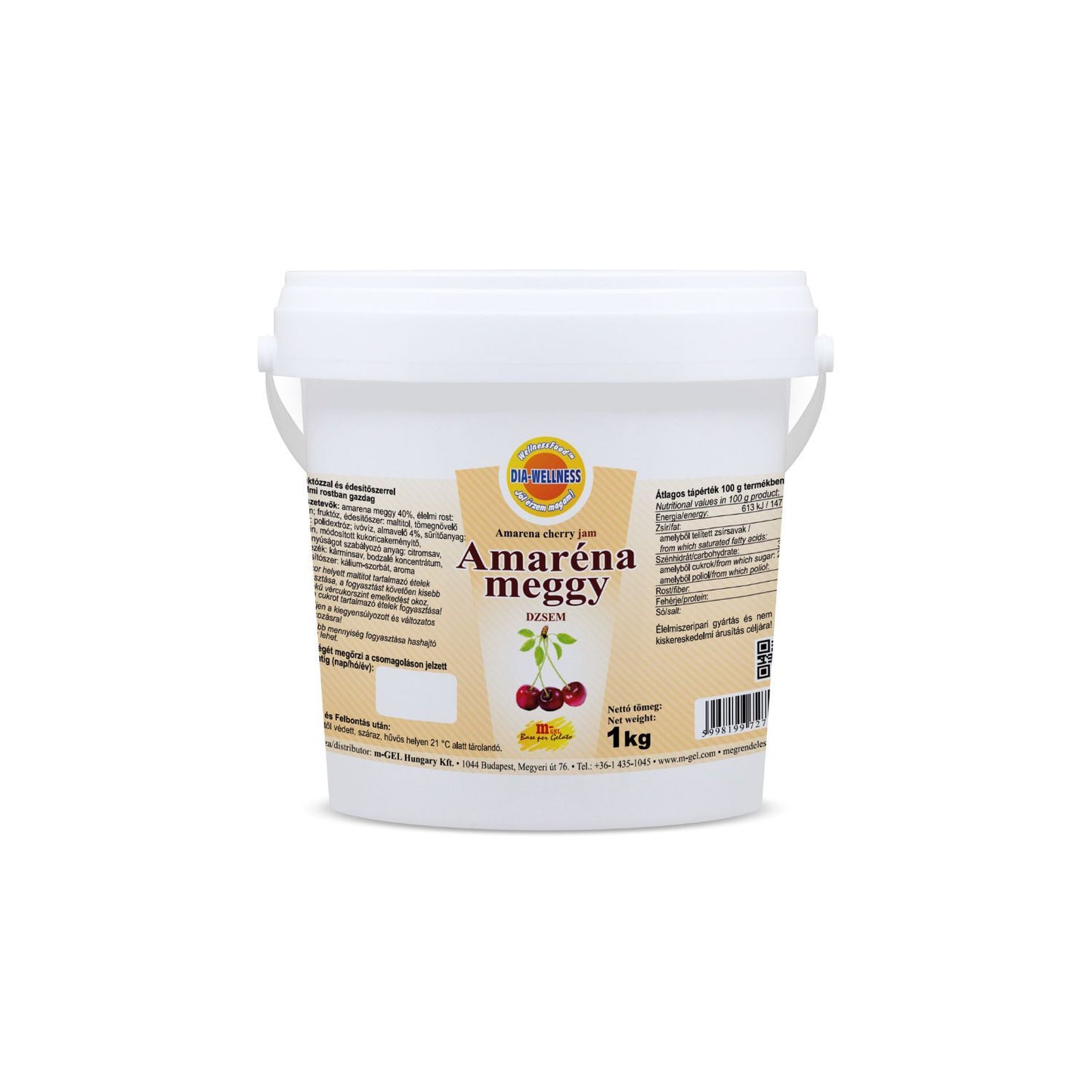 Dia-Wellness amaréna meggy lekvár (40%) 1kg