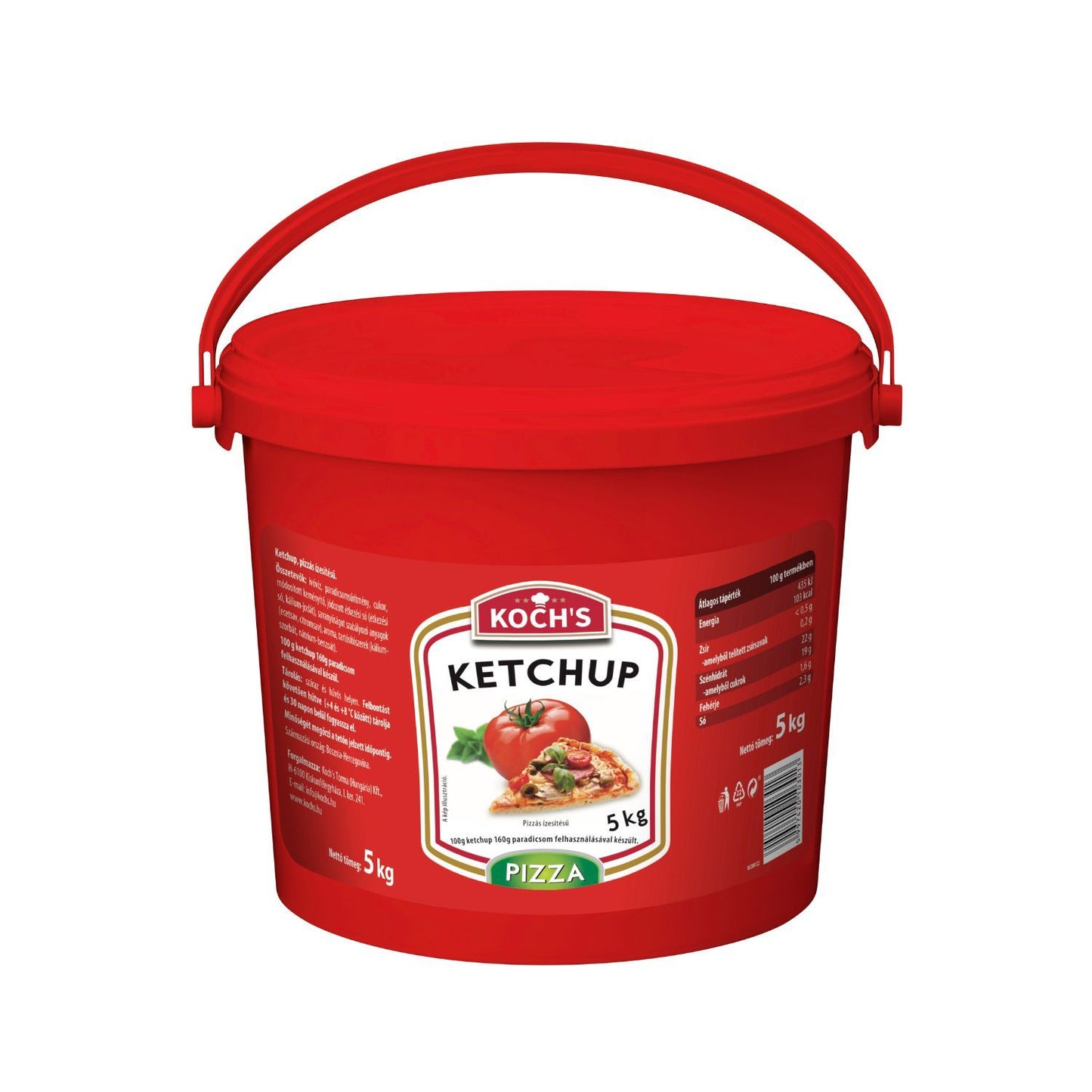 Koch's vödrös ketchup pizzás ízesítésű 5kg