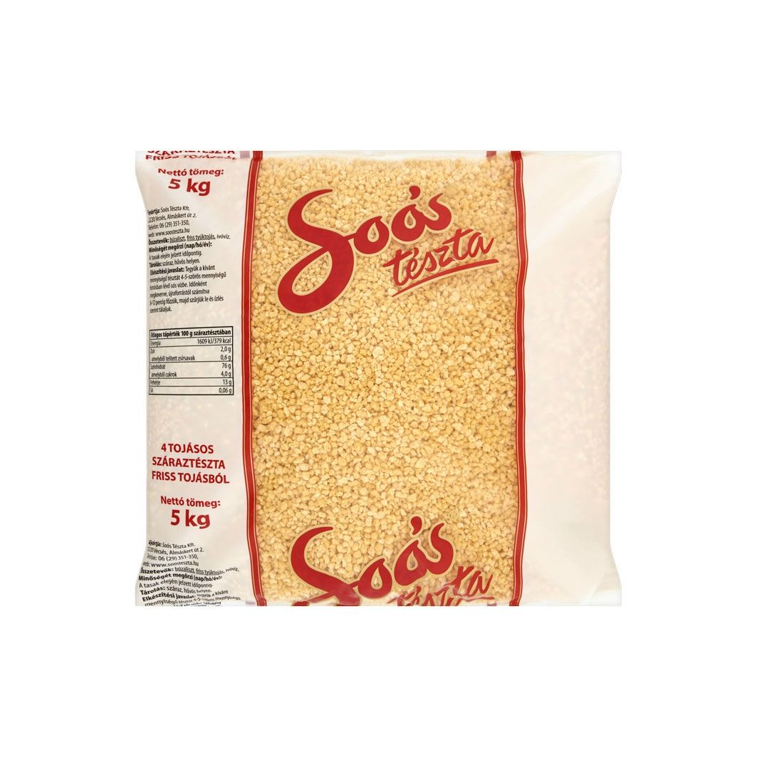 Soós 4 tojásos házi tarhonya 5kg
