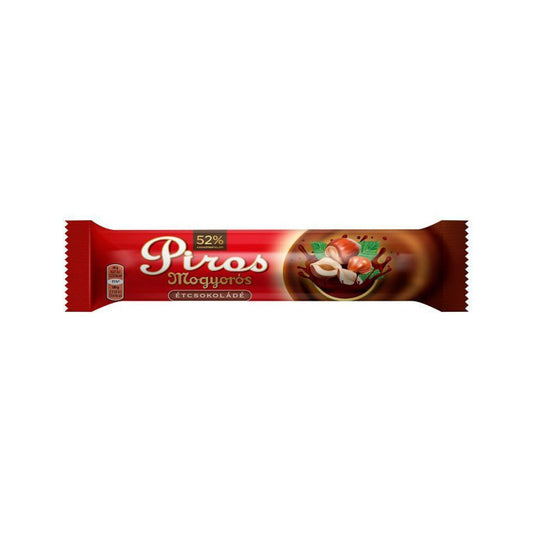 Piros mogyorós étcsokoládé 35g